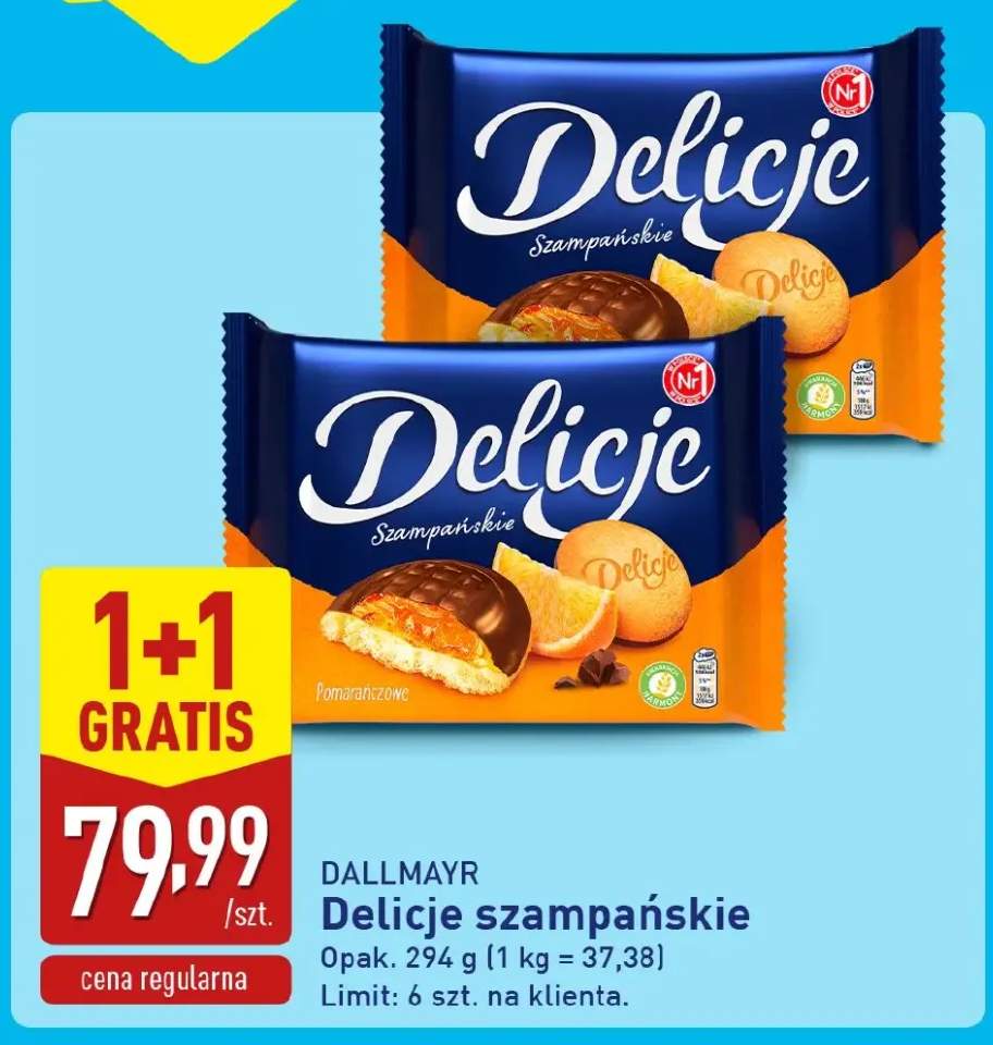 Delicje szampańskie pomarańczowe Dallmayr