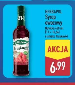 Syrop owocowy o smaku truskawki Herbapol