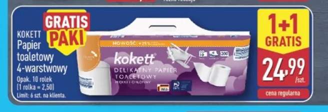 Papier toaletowy 4-warstwowy Kokett
