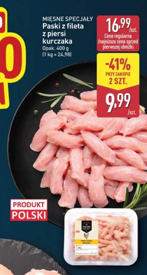 Paski z fileta z piersi kurczaka Mięsne Specjały