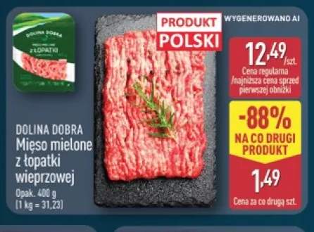 Mięso mielone z łopatki wieprzowej Dolina Dobra