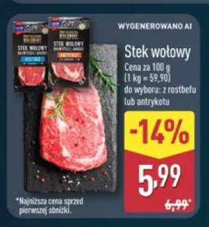 Stek wołowy z antrykotu Świat Wołowiny +1 wariant
