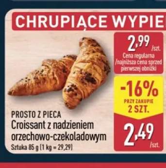 Croissant z nadzieniem orzechowo-czekoladowym Prosto z Pieca