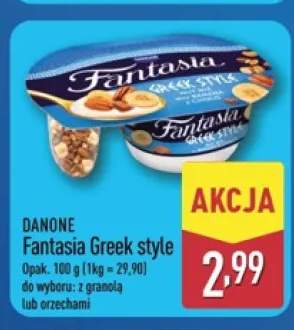 Jogurt Fantasia Greek style z granolą Danone +1 wariant
