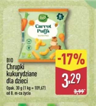 Chrupki kukurydziane dla dzieci Bio