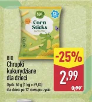 Chrupki kukurydziane dla dzieci Bio