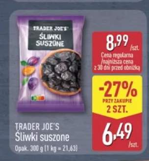 Śliwki suszone Trader Joe's