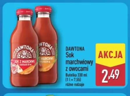 Sok marchwiowy z owocami z jabłkiem Dawtona +1 wariant