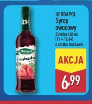 Syrop owocowy o smaku truskawki Herbapol