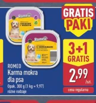 Karma mokra dla psa z cielęciną i warzywami Romeo +1 wariant