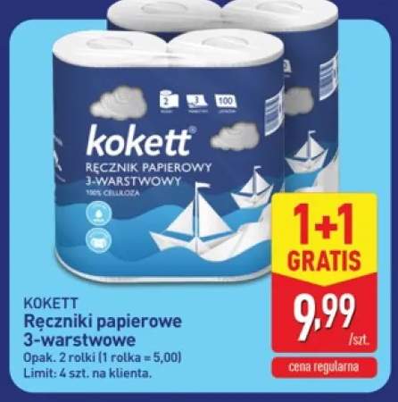 Ręczniki papierowe 3-warstwowe 2-pak Kokett