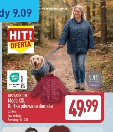 Kurtka pikowana damska Moda XXL UP2FASHION