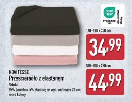 Prześcieradło z elastanem 140-160x200 cm Novitesse +1 wariant