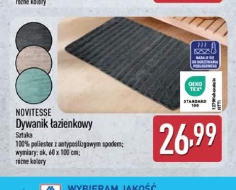 Dywanik łazienkowy 60x100 cm Novitesse
