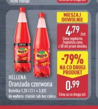 Oranżada czerwona classic Hellena +1 wariant