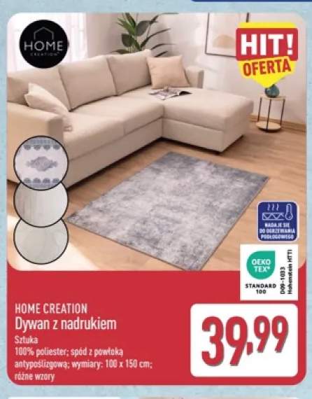 Dywan z nadrukiem 100x150 cm Home Creation