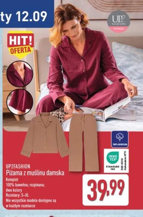 Piżama z muślinu damska Up2fashion