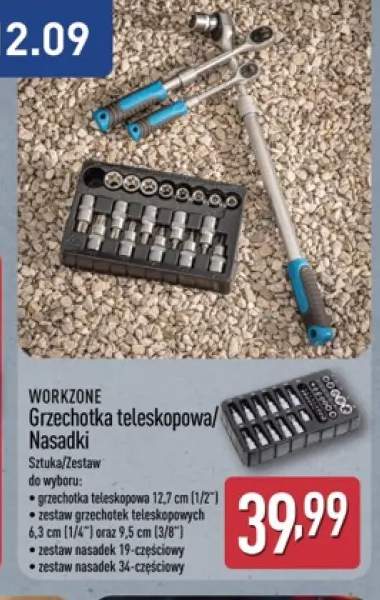 Grzechotka teleskopowa 12,7 cm (1/2") Workzone +3 warianty