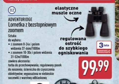 Lornetka z bezstopniowym zoomem Adventuridge