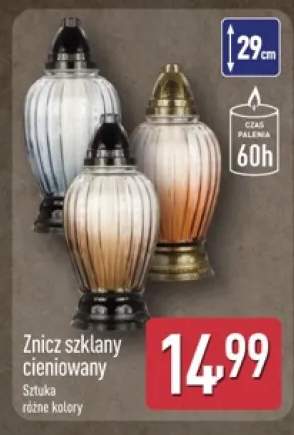 Znicz szklany cieniowany