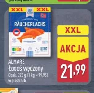 Łosoś wędzony w plastrach Almare