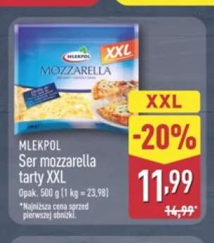 Ser mozzarella tarty XXL Mlekpol