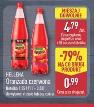 Oranżada czerwona classic Hellena +1 wariant