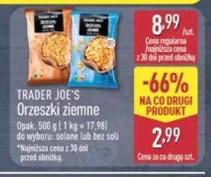 Orzeszki ziemne solone Trader Joe's +1 wariant