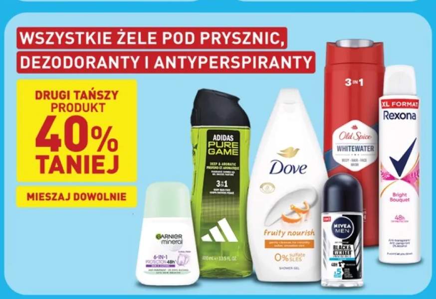 Żele pod prysznic, dezodoranty i antyperspiranty +6 wariantów