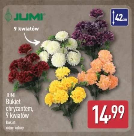 Bukiet chryzantem 9 kwiatów Jumi