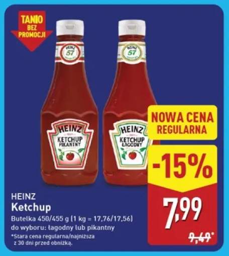 Ketchup łagodny Heinz +1 wariant