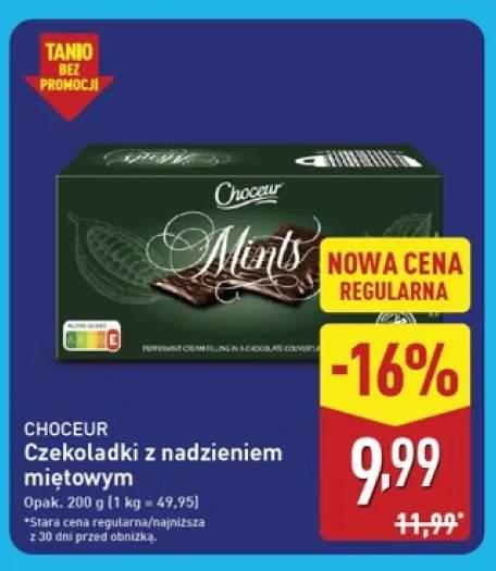 Czekoladki z nadzieniem miętowym Choceur