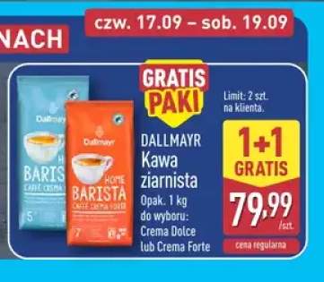 Kawa ziarnista Crema Dolce Dallmayr +1 wariant