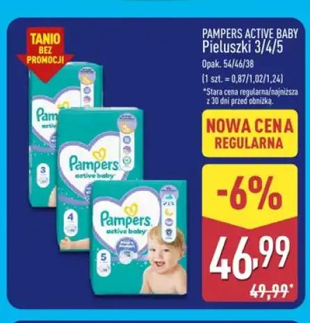 Pieluszki Pampers Active Baby 3 +2 warianty