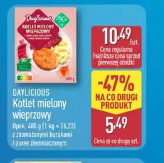 Kotlet mielony wieprzowy z zasmażanymi burakami i puree ziemniaczanym Daylicious
