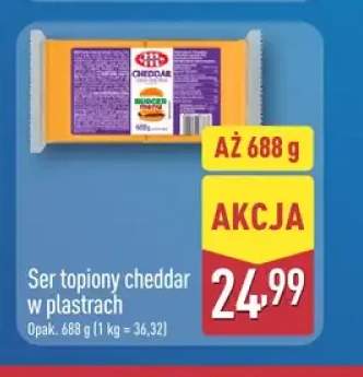 Ser topiony cheddar w plastrach