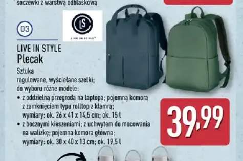 Plecak 15 l Live In Style +1 wariant