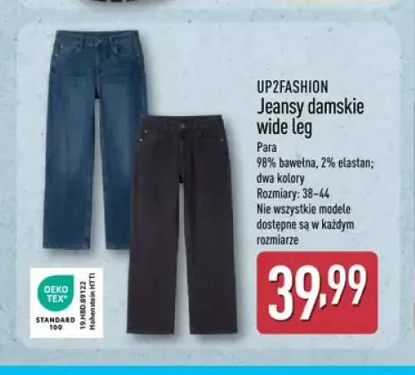 Jeansy damskie wide leg UP2FASHION