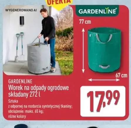 Worek na odpady ogrodowe składany 272 l Gardenline