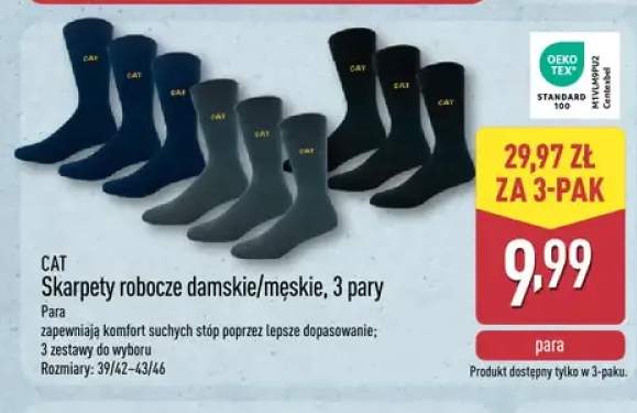 Skarpety robocze damskie 3-pak CAT +1 wariant
