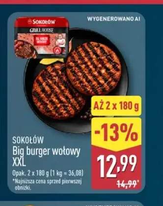 Big burger wołowy XXL Sokołów 2-pak