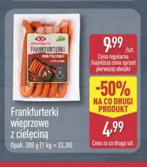 Frankfurterki wieprzowe z cielęciną Kabanos