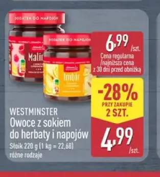 Owoce z sokiem do herbaty i napojów imbir Westminster +2 warianty