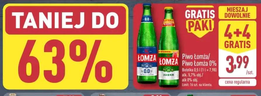 Piwo Łomża +1 wariant