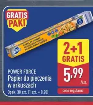Papier do pieczenia w arkuszach Power Force