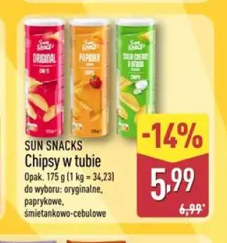 Chipsy w tubie paprykowe Sun Snacks +2 warianty