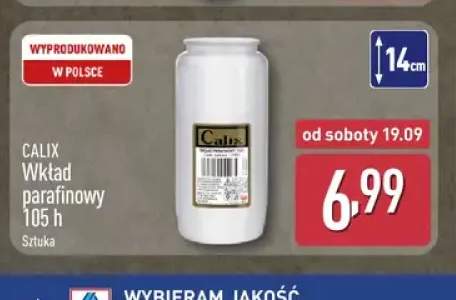 Wkład parafinowy 105 h Calix