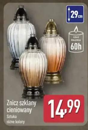 Znicz szklany cieniowany