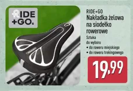 Nakładka żelowa na siodełko rowerowe do roweru trekingowego Ride+Go +1 wariant