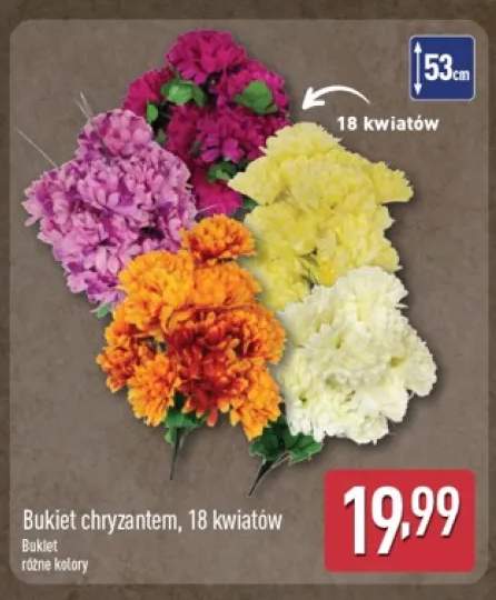 Bukiet chryzantem 18 kwiatów
